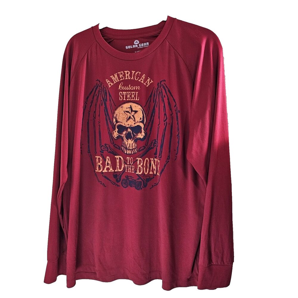 Solar Gear American Custom Steel Bad To The Bone Long Sleeve T-Shirt Men's XL